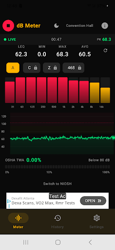 dB Meter — Live Sound Level Meter screenshot 1