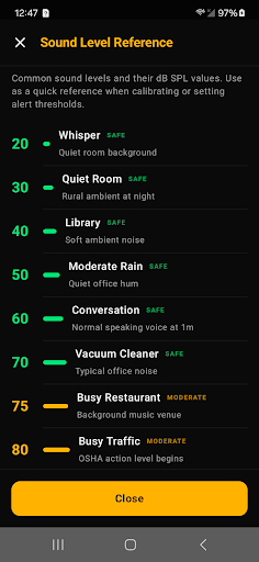 dB Meter — Live Sound Level Meter screenshot 3